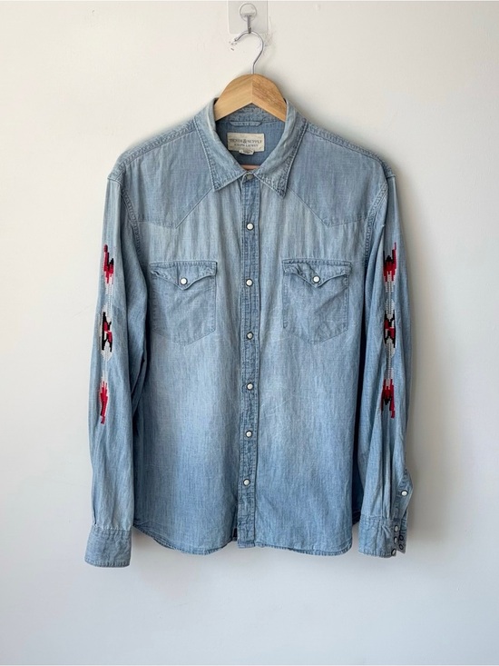 Denim & Supply Ralph Lauren Other - Ralph Lauren Denim & Supply Embroidered Western Chambray Shirt Men’s XL Denim
